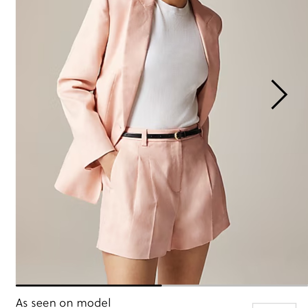 J. Crew Pink Shorts Tailored Linen Blend